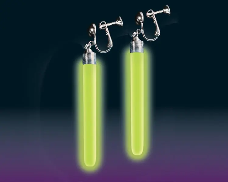 Knicklicht Ear Glow Ohrringe grün Preisreduziert
