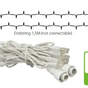 2x weiße LED System Lichterkette a 1,5 m mit je 15 LEDs warmweiß 3000K Top-Angebot
