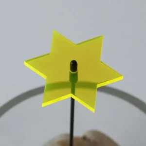 Finale Aktion Fluo Stern mini, 4 cm mit Stab - gelb