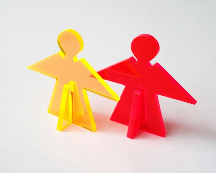 Fluo Schutzengel mini 5 cm - rot Sonderaktion