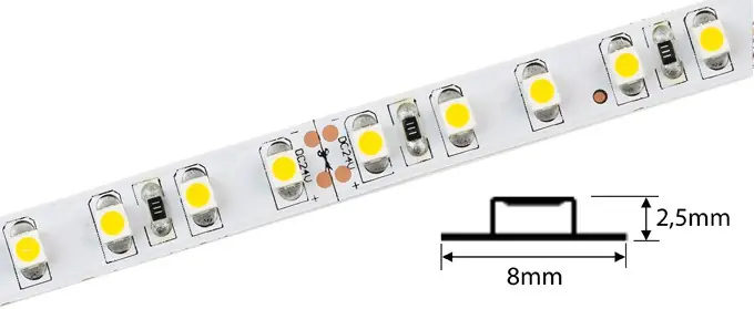 Preisreduziert 5 m Rollen LED Strip mit 4,8 Watt pro m