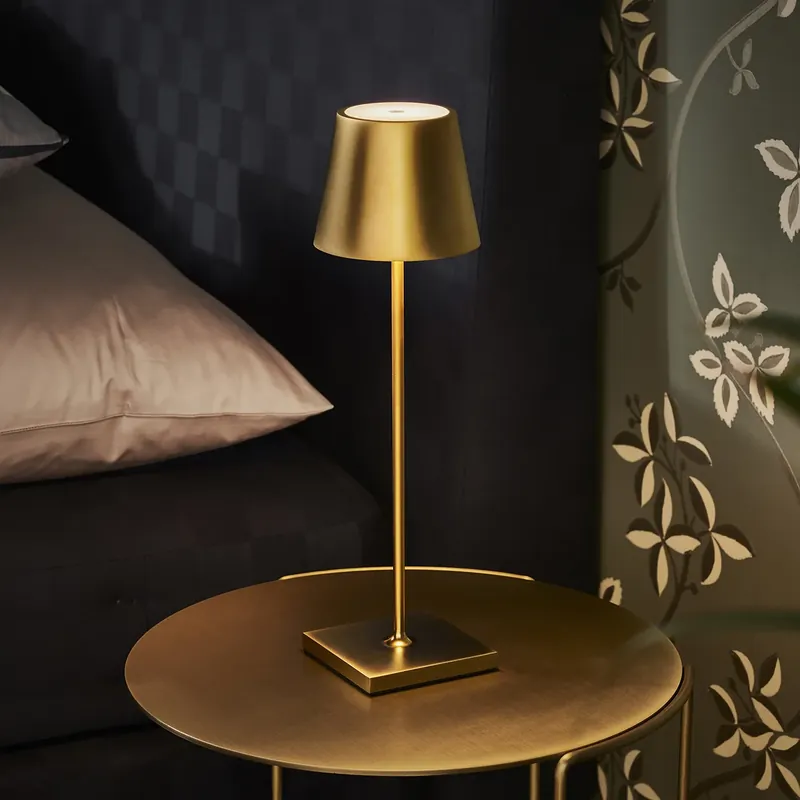 Sigor Nuindie LED-Akku Tischleuchte goldfarben Neu