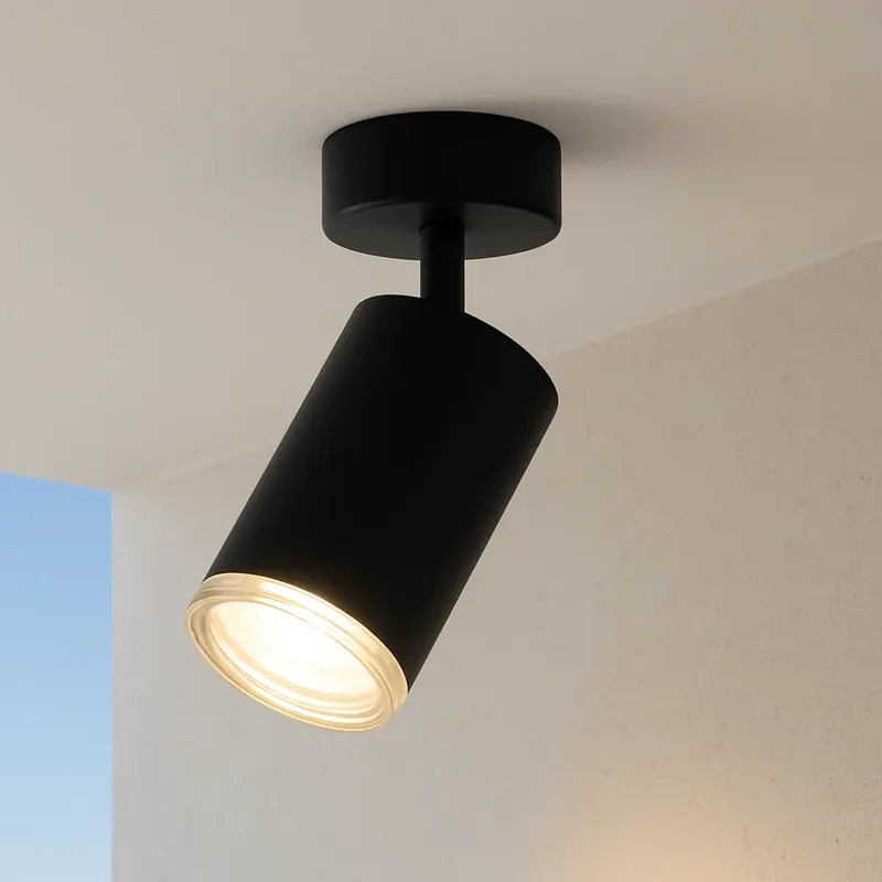 LED-Wand- & Deckenstrahler GU10 | IP44 | Schwarz | Schwenkbar | Modernes Design Aktuell
