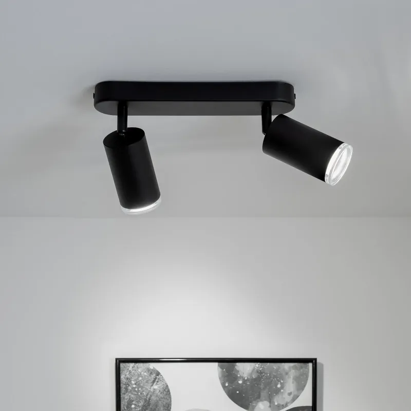 LED-Deckenstrahler | 2x GU10 | IP44 | Schwarz | Schwenkbar | Moderne Spotleuchte | Dimmbar Preiswert