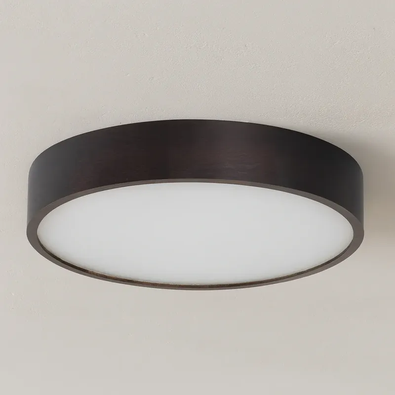 Ceiling light made of wood and satin glass Ø 47.5cm Sonoma Oak Wenge White Matt IP20 E27 230V Neue Ware