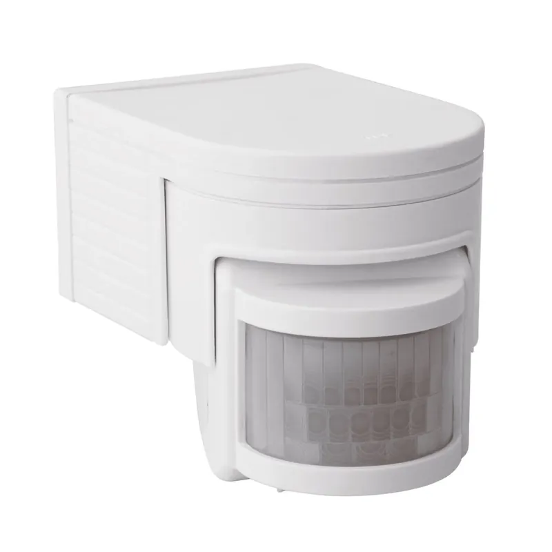 LED motion detector with PIR sensor, max 12m, white / black, 1200VA / IP44 / 230V Knallerangebot
