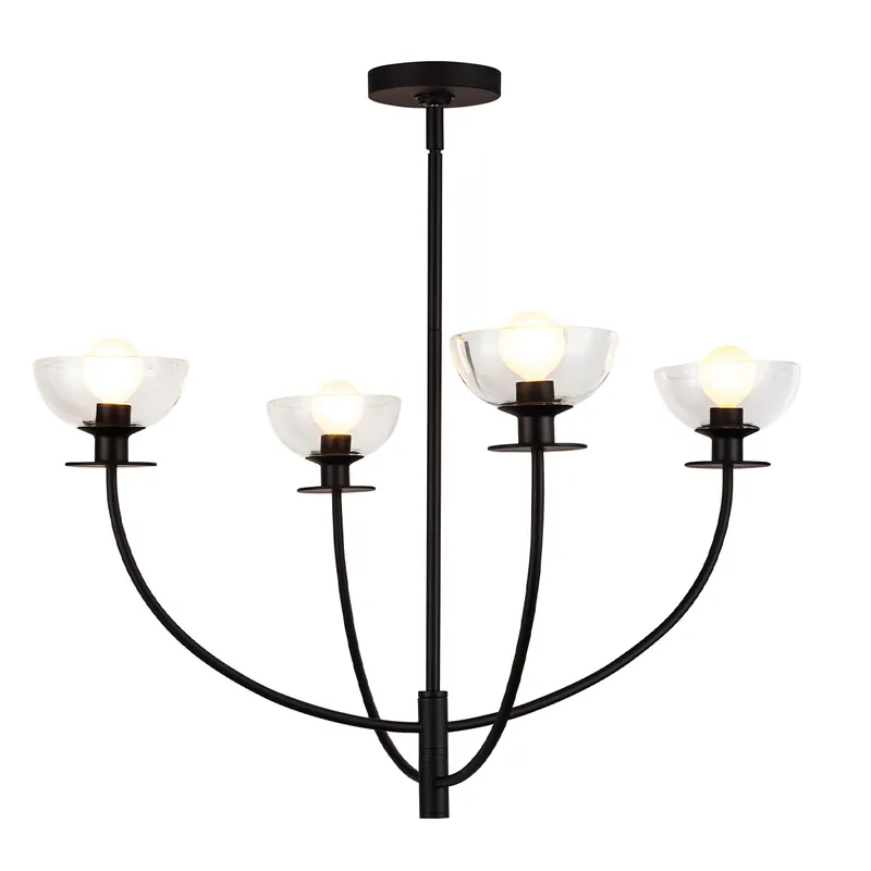 Neue Ware SYLVIA black IV ALM-SYLVIA4-BK-CL Elstead